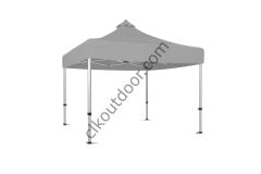 3x3 Metre Kısa Bagaj Boy 115 cm Katlanabilir Gazebo Çadır Çardak Tente Açık Gri