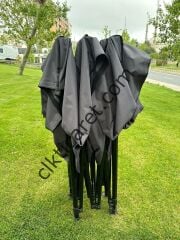 CLK 3x3 40 mm Dekoratif Gazebo Çadır Bungalow Garden Model Sineklikli Perde Katlanır Portatif Bahçe Çadır Tente Çardak