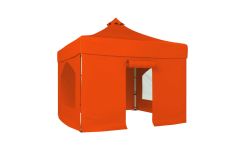 CLK 5x5 52mm Kalın Alüminyum Katlanabilir Tente Gazebo Çadır 2 Yan Pencereli 1 Yan Aksesuarsız 1 Yan Kapılı