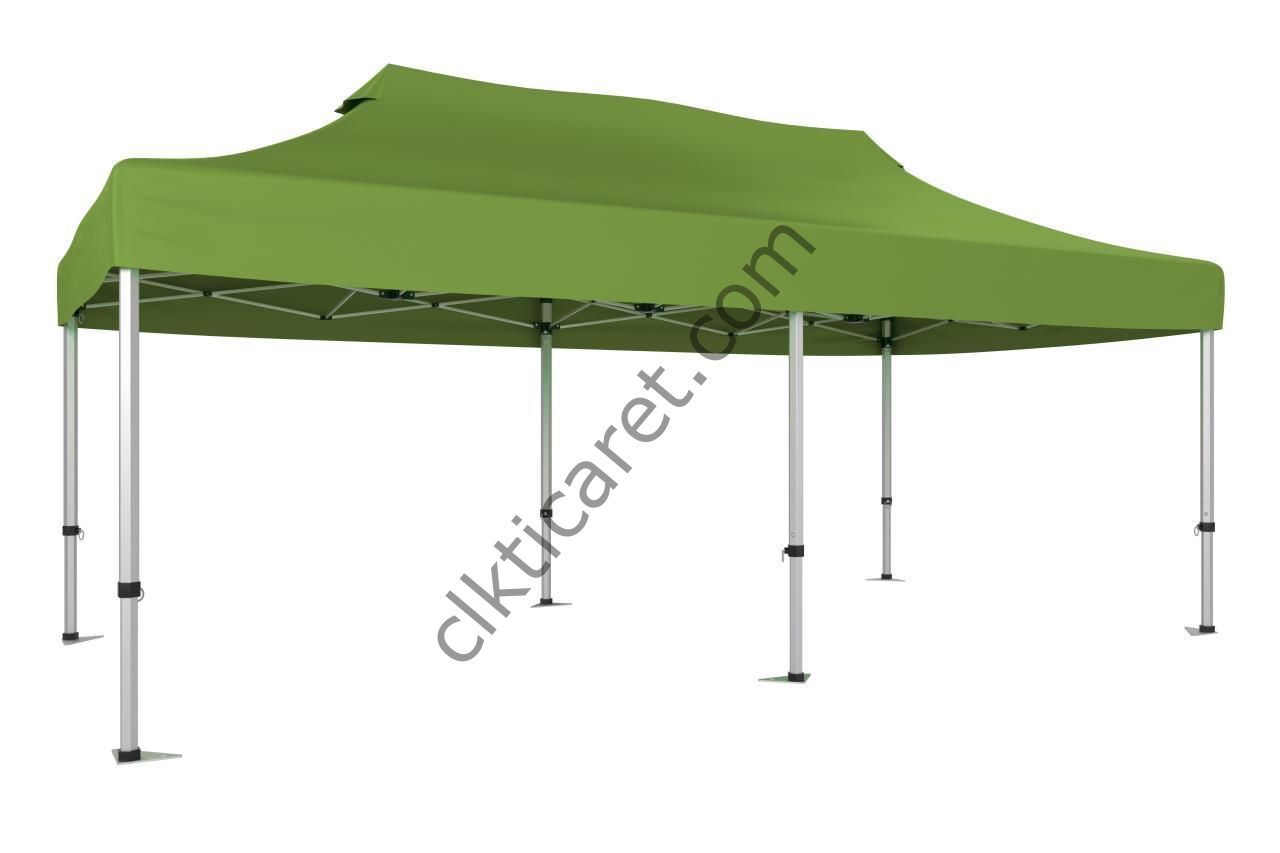 CLK 3x6 40mm Alüminyum Katlanabilir Tente Gazebo Çadır Haki Askeri Yeşil
