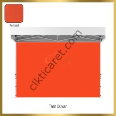 CLK 2x2 Katlanabilir Tente Gazebo Portatif Çadır 1 Tam Duvar 3 Yarım Duvar Saks Mavi