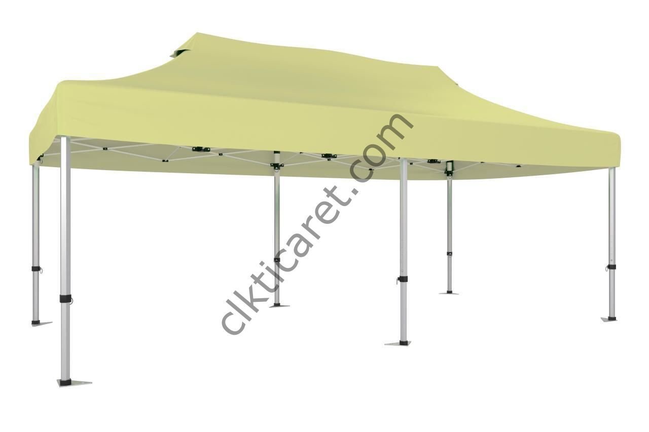 CLK 3x6 40mm Alüminyum Katlanabilir Tente Gazebo Çadır Krem