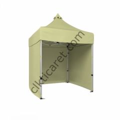 CLK 2x2 Katlanabilir Tente Gazebo Portatif Çadır 3 Yan Kapalı Krem