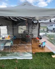 CLK 3x3 mt Gazebo Portatif Karavan Çadırı Kış Bahçesi Eko 30 mm Çelik Profil