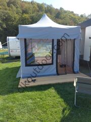 CLK 3x3 mt Gazebo Portatif Karavan Çadırı Kış Bahçesi Eko 30 mm Çelik Profil