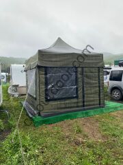 CLK 3x3 mt Gazebo Portatif Karavan Çadırı Kış Bahçesi Eko 30 mm Çelik Profil
