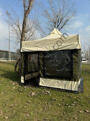 CLK 3x3 Karavan Çadırı Kış Bahçesi Eko 40 mm Çelik Profil Portatif Katlanabilir Tente