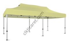 CLK 5x10 52mm Kalın Alüminyum Katlanabilir Tente Gazebo Çadır Gazebo Çadır Krem