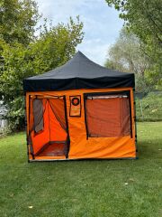 CLK 3x3 30mm Katlanır Portatif Gazebo Kamp Çadır Turuncu