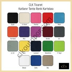 CLK 3x6 mt Karavan Çadırı Kış Bahçesi Eko 30 mm Çelik Profil Portatif Katlanabilir Tente