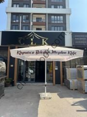 CLK 3x3 mt Castle İpli Logo Baskılı Cafe Restoran Şemsiye İmalatı ve Satışı