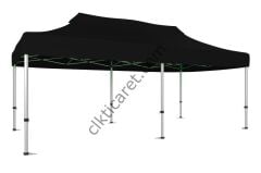 CLK 5x10 52mm Kalın Alüminyum Katlanabilir Tente Gazebo Çadır Gazebo Çadır Siyah