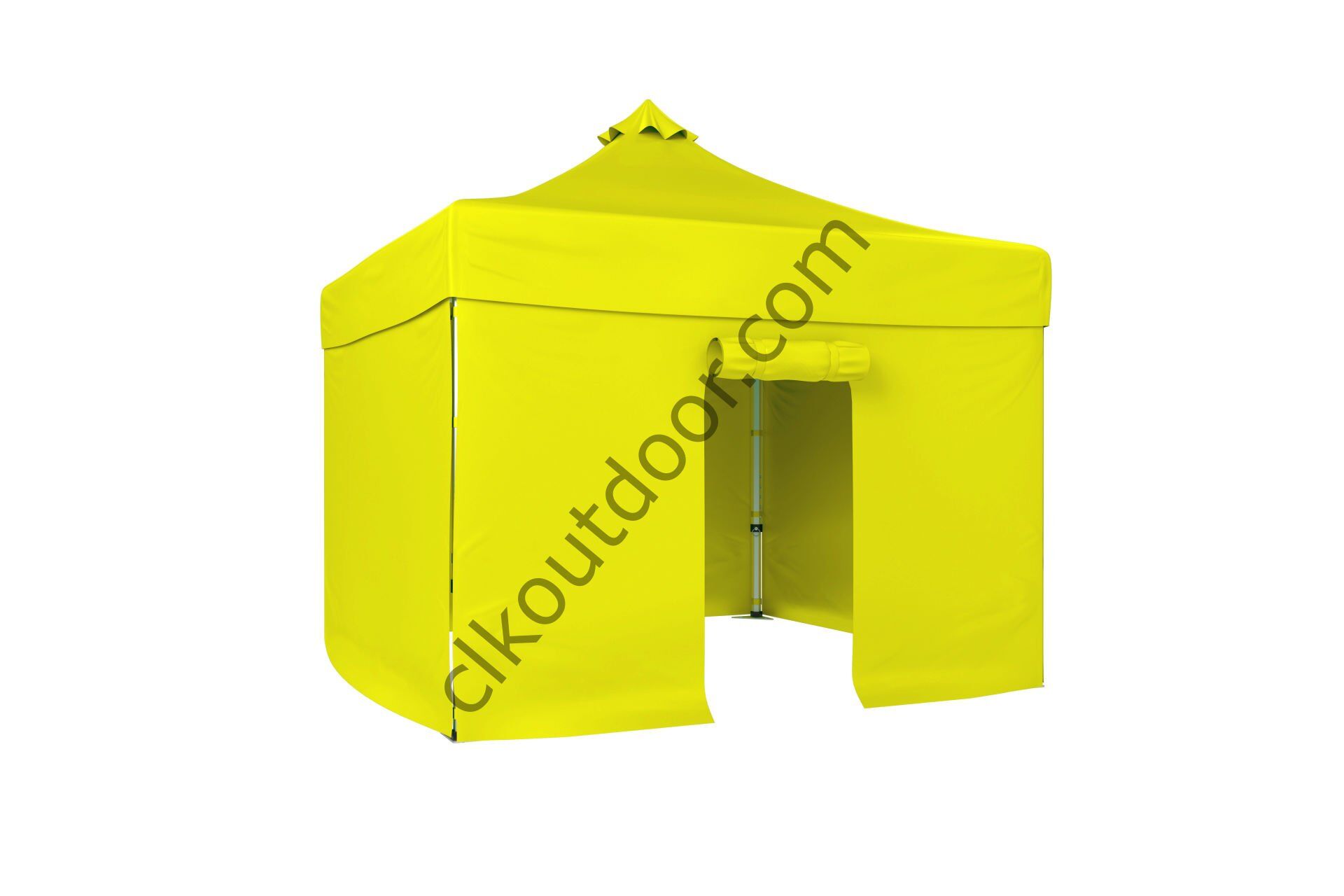 CLK 3x3 Metre Kısa Bagaj Boy 115 cm Katlanabilir Gazebo Çadır 4 Yan Perdeli 1 Kapılı Sarı