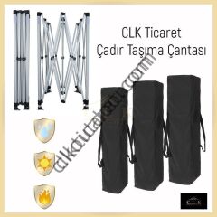 CLK 1,5x1,5 mt 40mm Alüminyum Katlanabilir Tente Gazebo Çadır 4 Yan Kapalı 3 Yarım Duvarlı Çadır
