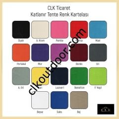 CLK 3x3 Metre Kısa Bagaj Boy 115 cm Katlanabilir Gazebo Çadır 1 Yan Perde Kapalı Siyah