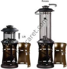 CLK Fener Soba Tüplü Dekoratif Soba Bahçe Isıtıcı Bakır