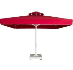 CLK 4x4 Metre Saçaklı Eko Model Krank Sistem Teleskopik Şemsiye Q80 Profil Akrilik (İthal) - Flanş - Siyah