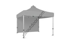 CLK 3x3 Metre Kısa Bagaj Boy 115 cm Katlanabilir Gazebo Çadır 1 Yan Perde Kapalı Açık Gri