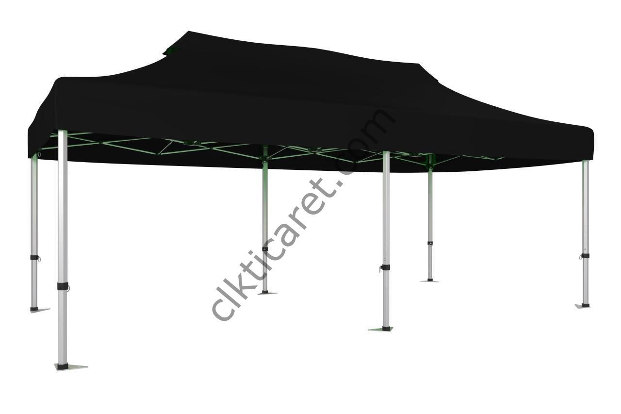 CLK 3x6 40 mm Katlanabilir Tente Gazebo Çadır Gazebo Çadır Siyah