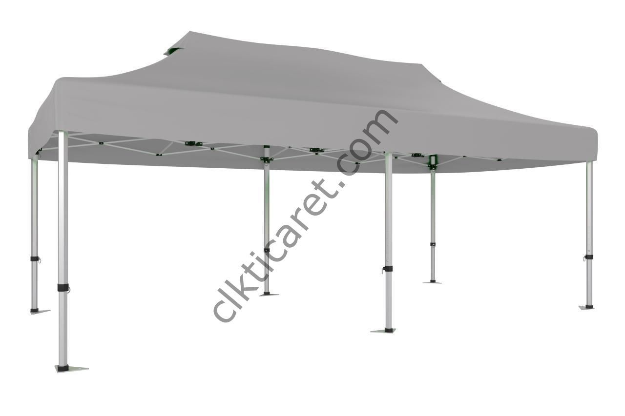 CLK 3x6 40 mm Katlanabilir Tente Gazebo Çadır Gazebo Çadır Açık Gri