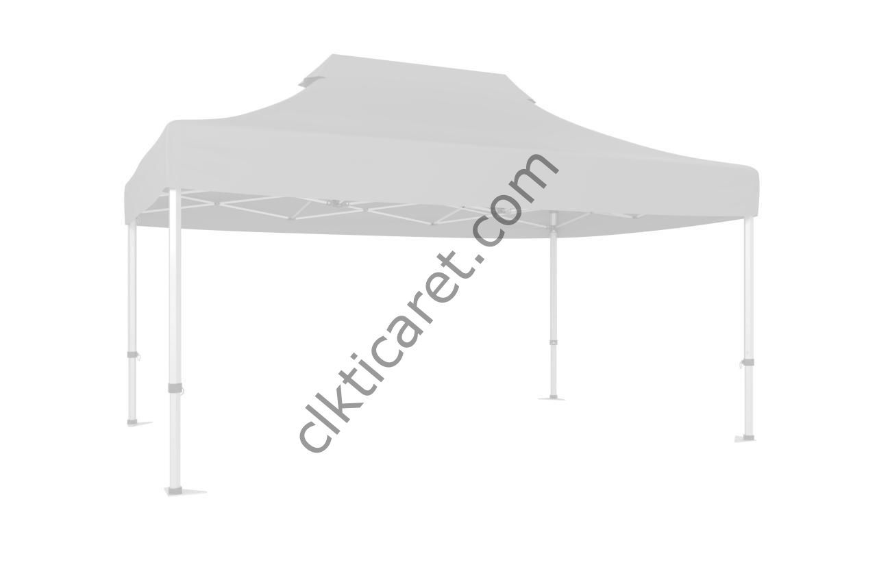 CLK 3x4,5 30 mm Katlanabilir Tente Gazebo Portatif Çadır Beyaz