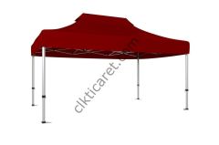 CLK 3x4,5 30 mm Katlanabilir Tente Gazebo Portatif Çadır Bordo