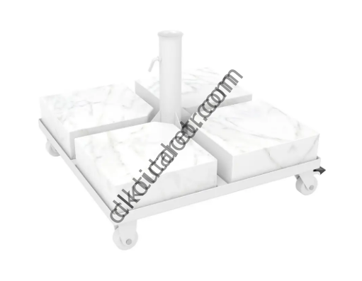 CLK 70x70 120 kg Q60 Tekerlekli Mermer Şemsiye Tespit Ayağı Ağırlık