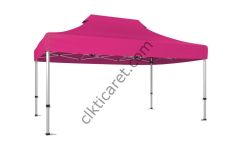 CLK 3x4,5 30 mm Katlanabilir Tente Gazebo Portatif Çadır Pembe
