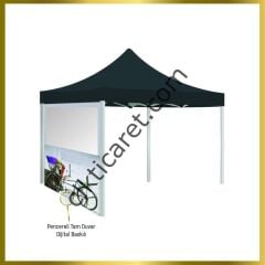 CLK Dijital Baskılı Pencereli Gazebo Çadır Yan Perde Katlanabilir Portatif Tente
