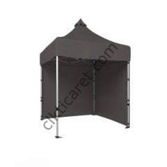 CLK 2x2 Katlanabilir Tente Gazebo Portatif Çadır 30 mm 2 Yan Kapalı Siyah