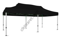 CLK 3x6 52mm Kalın Alüminyum Katlanabilir Tente Portatif Gazebo Çadır Siyah