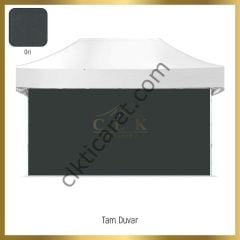 CLK 3x6 40 mm Katlanabilir Tente Gazebo Çadır Gazebo Çadır 3 Yan Duvarlı 2 Pencereli Sarı