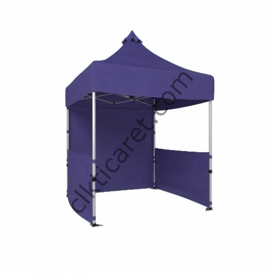 CLK 2x2 Katlanabilir Tente Gazebo Portatif Çadır 1 Tam Duvar 2 Yarım Duvar Lacivert