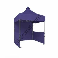 CLK 2x2 Katlanabilir Tente Gazebo Portatif Çadır 1 Tam Duvar 2 Yarım Duvar Lacivert