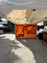 CLK 3x6 Verendalı 40 mm Profil Portatif Katlanır Gazebo Kamp Çadır Turuncu