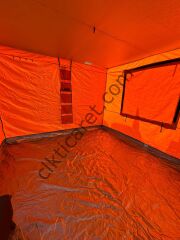 CLK 3x6 Verendalı 40 mm Profil Portatif Katlanır Gazebo Kamp Çadır Turuncu