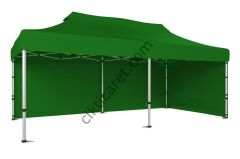 CLK 3x6 40 mm Katlanabilir Tente Gazebo Çadır Gazebo Çadır 2 Yan Kapalı Benetton Yeşil