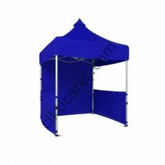 CLK 2x2 Katlanabilir Tente Gazebo Portatif Çadır 1 Tam Duvar 2 Yarım Duvar Saks Mavi