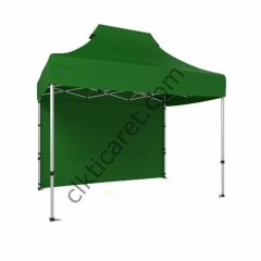 CLK 2x3 Katlanabilir Tente Gazebo Portatif Çadır Arkası Kapalı Benetton Yeşil