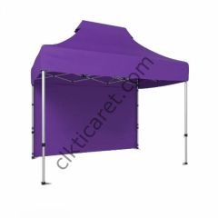 CLK 2x3 Katlanabilir Tente Gazebo Portatif Çadır Arkası Kapalı Mor
