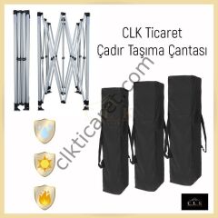 CLK 4x4 52mm Kalın Alüminyum Katlanabilir Tente Gazebo Çadır 3 Kenar Kapalı 1 Yan Kapı ve Pencereli Mor