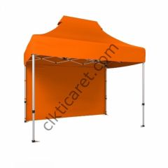 CLK 2x3 Katlanabilir Tente Gazebo Portatif Çadır Arkası Kapalı Turuncu