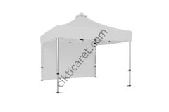 CLK 3x3 Katlanabilir Tente Gazebo Çadır 40mm Arkası Kapalı Beyaz