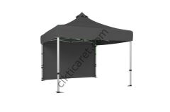 CLK 3x3 Katlanabilir Tente Gazebo Çadır 40mm Arkası Kapalı Gri