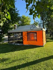 CLK 3x6 Metre 40 mm Verendalı Gazebo Portatif Kamp Çadırı Sineklikli Model Beyaz