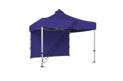 CLK 3x3 Katlanabilir Tente Gazebo Çadır 40mm Arkası Kapalı Mor