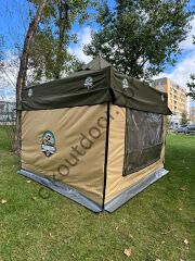 CLK 3x3 Karavan Çadırı Kış Bahçesi 40 mm Alüminyum Profil Sök-Tak Alt Zemin Branda