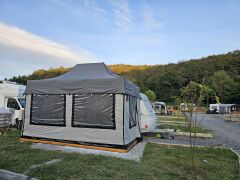 CLK 3x4,5 mt Karavan Çadırı Kış Bahçesi 40 mm Alüminyum Profil Portatif Katlanabilir Tente İstemiyorum - Standart Donanım