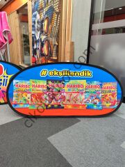 CLK 90x180 cm Katlanır Pop Up Yatay Kumaş A Pano