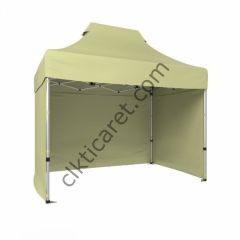 CLK 2x3 Katlanabilir Tente Gazebo Portatif Çadır 3 Yan Kapalı Krem